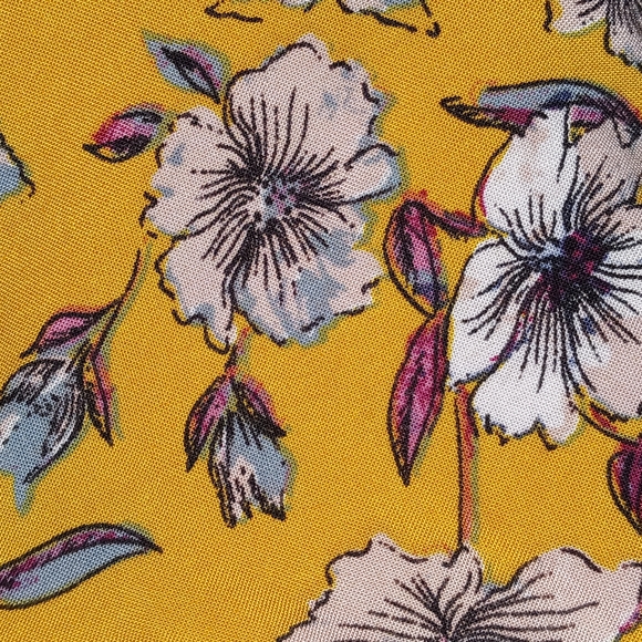 Torrid Size 2 Mustard Floral Mini - Picture 3 of 3
